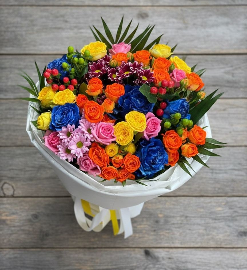 Букет цветов из: Розы и Хризантемы в Афипсипе