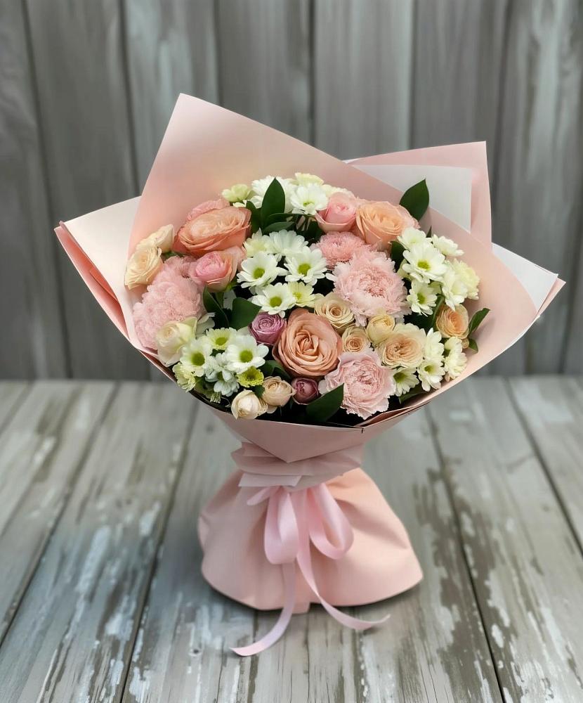 Букет цветов из: Гвоздики, Розы и Хризантемы в Афипсипе