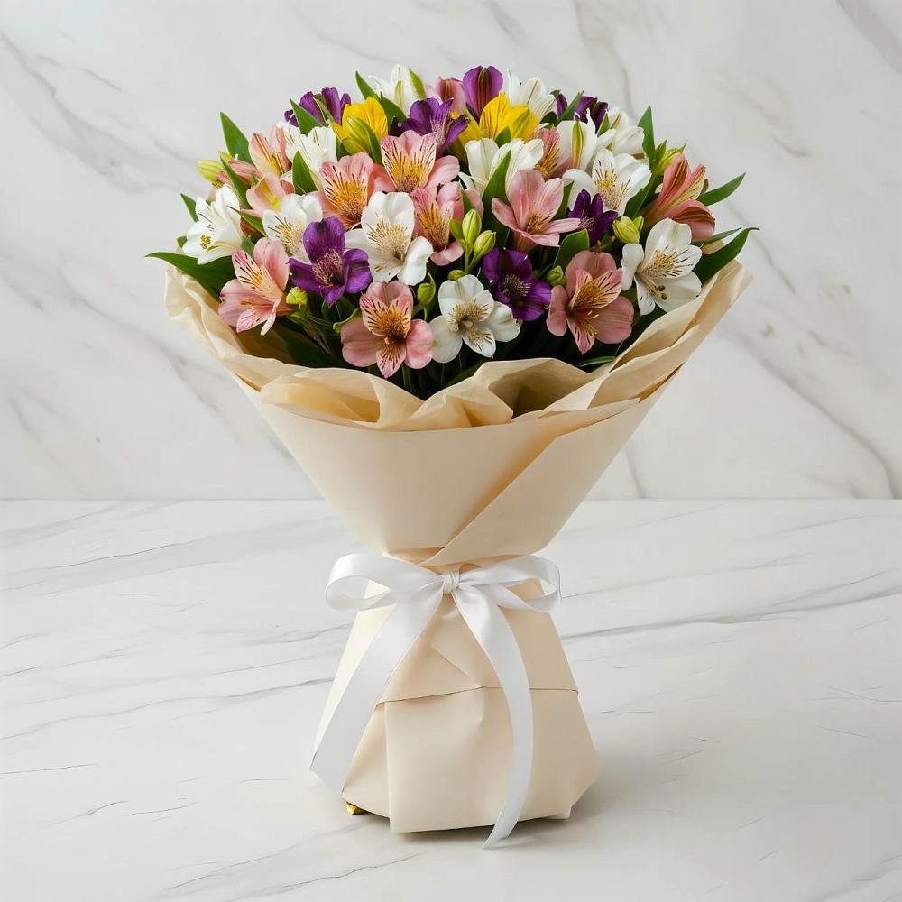 Букет цветов из: Альстромерии в Афипсипе