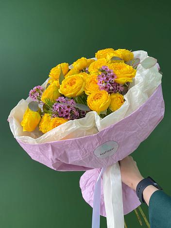 Букет Кустовые желтые розы в Афипсипе