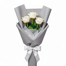 Букет 3 белые розы #REPLACE_PRED# Афипсипе