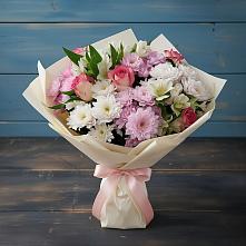 Букет цветов из:  Хризантемы, Альстромерии и Розы в Афипсипе