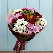 Букет цветов из:  Розы, Хризантемы и Альстромерии в Афипсипе