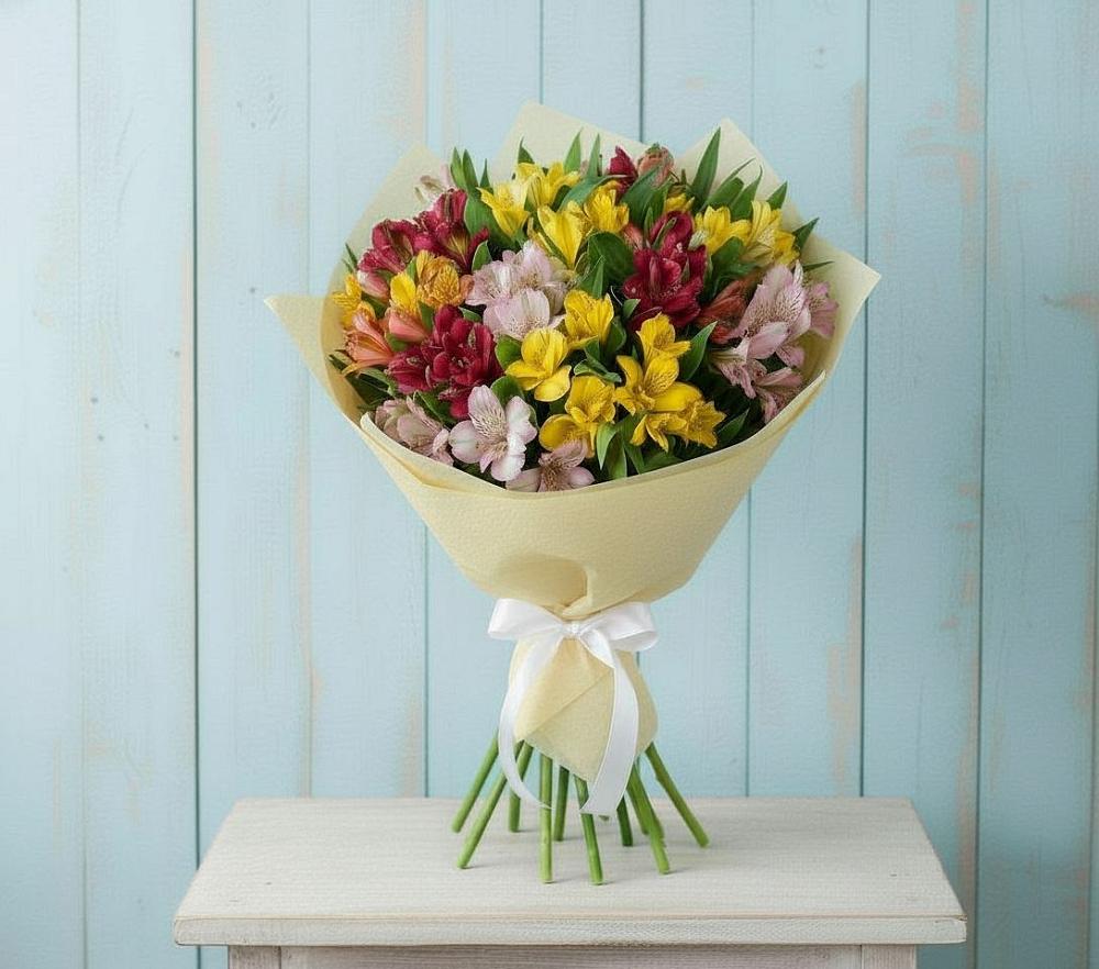 Букет цветов из: Альстромерии в Афипсипе