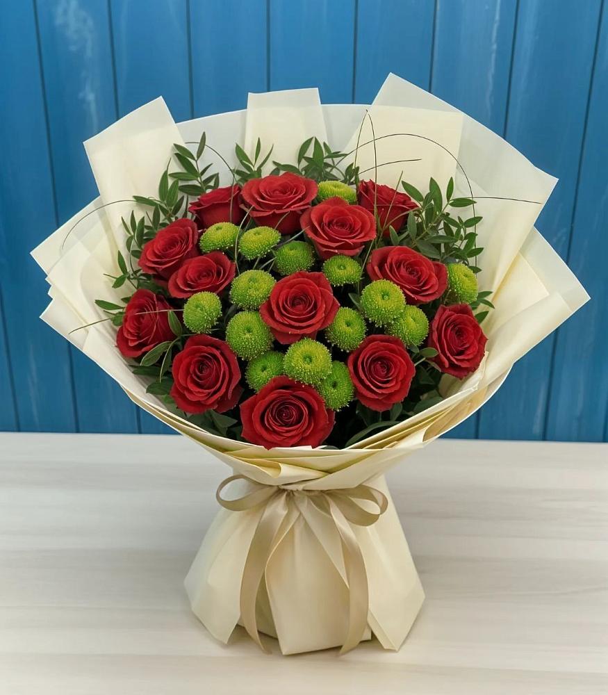 Букет цветов из: Розы и Хризантемы в Афипсипе